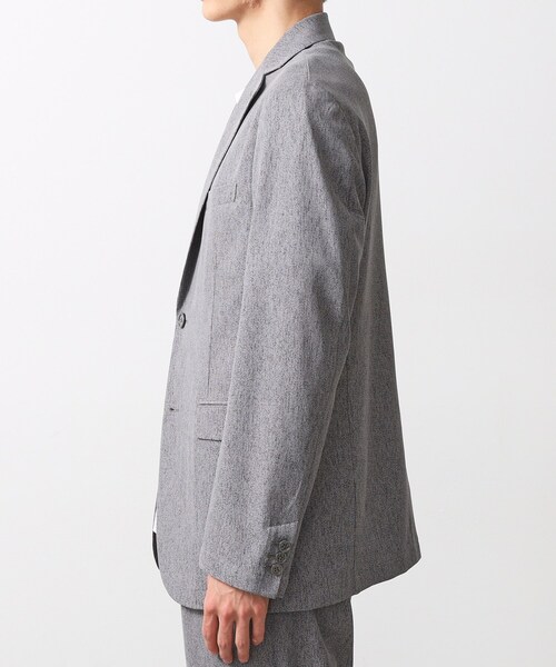 THE SHOP TK （ザ ショップ ティーケー ）の「シャリルジャージジャケット　洗濯機OK/吸水速乾/イージーケア/セットアップ可（テーラードジャケット・メンズ・ライトグレー/ネイビー・01/02/03/04）」の10枚目の写真