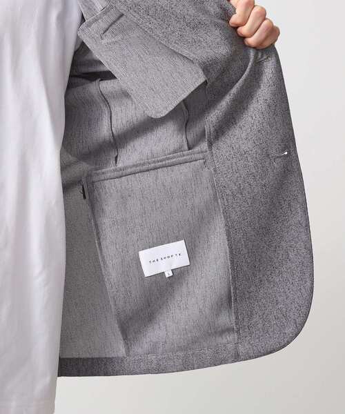 THE SHOP TK （ザ ショップ ティーケー ）の「シャリルジャージジャケット　洗濯機OK/吸水速乾/イージーケア/セットアップ可（テーラードジャケット・メンズ・ライトグレー/ネイビー・01/02/03/04）」の17枚目の写真