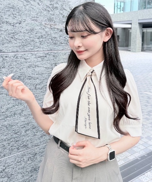 NOMAE（ノーマエ）の「スカーフ付きブラウス（シャツ/ブラウス・レディース・ブラック系その他/ブラック/ホワイト/ピンク/ピンク系その他・FREE）」の3枚目の写真