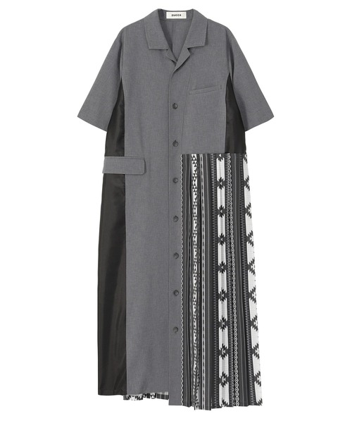 希少　zucca ズッカ　総柄グラフィックプリントワンピース　シルク混 ZUCCa（ズッカ）の「グラニュラープリント/ワンピース