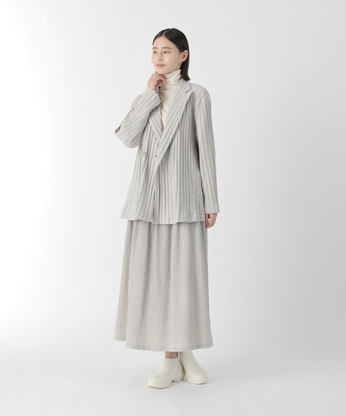 Plantation（プランテーション）の「(H)BIZEN MELANGE WAVE / ジャケット / (O)（テーラードジャケット・レディース・ブラック/ライトグレー・M size/X-LARGE）」の4枚目の写真