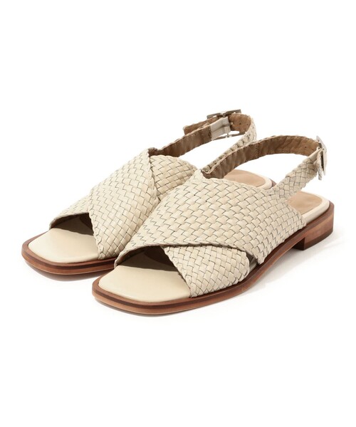 GALERIE VIE（ギャルリー ヴィー）の「GALERIE VIE DE メッシュクロス サンダル（サンダル・レディース・ライトベージュ/ブラック・37/36/38）」の2枚目の写真