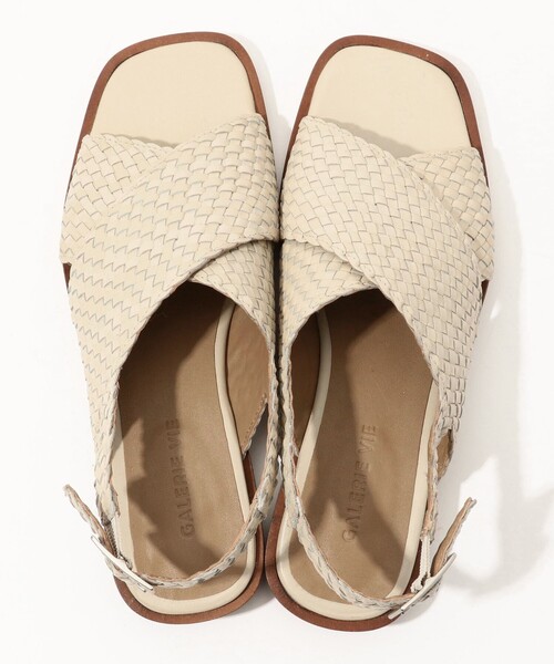 GALERIE VIE（ギャルリー ヴィー）の「GALERIE VIE DE メッシュクロス サンダル（サンダル・レディース・ライトベージュ/ブラック・37/36/38）」の9枚目の写真