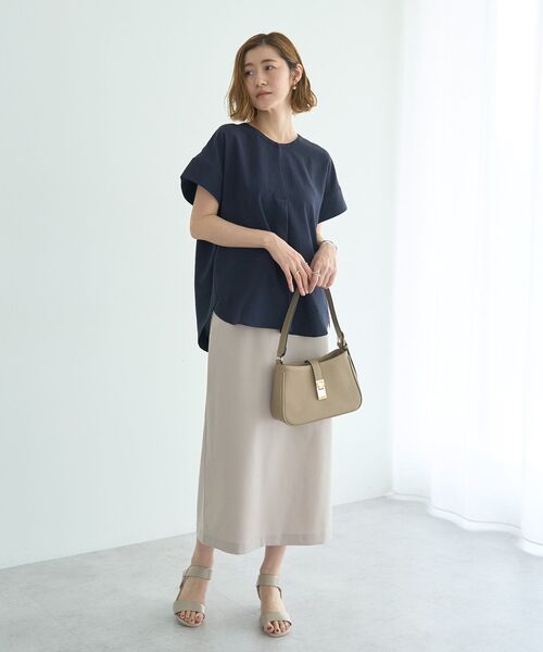 YECCA VECCA（イェッカヴェッカ）の「タックスキッパーブラウス（シャツ/ブラウス・レディース・ライトグレー/イエロー/ネイビー・FREE）」の4枚目の写真