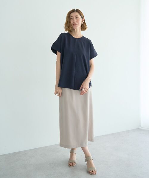 YECCA VECCA（イェッカヴェッカ）の「タックスキッパーブラウス（シャツ/ブラウス・レディース・ライトグレー/イエロー/ネイビー・FREE）」の5枚目の写真