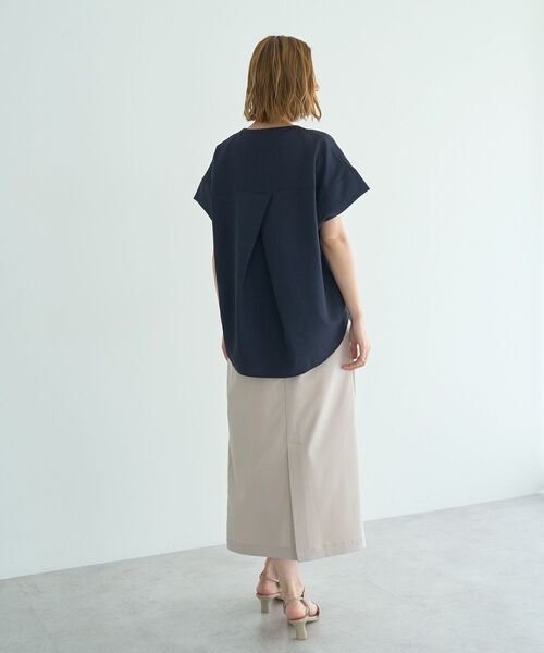 YECCA VECCA（イェッカヴェッカ）の「タックスキッパーブラウス（シャツ/ブラウス・レディース・ライトグレー/イエロー/ネイビー・FREE）」の8枚目の写真