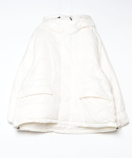 REMI RELIEF（レミレリーフ）の「REMI RELIEF/レミレリーフ 超軽量ナイロンアウトドアダウンJKTフーディ ヘビーアウター（ダウンジャケット/コート・レディース・ホワイト・XL）」の2枚目の写真