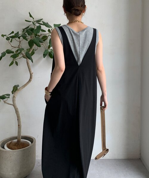 DouDou（ドゥドゥ）の「【WEB限定】接触冷感ジャンスカ（ワンピース・レディース・ベージュ/チャコールグレー/ブラック・FREE）」の12枚目の写真