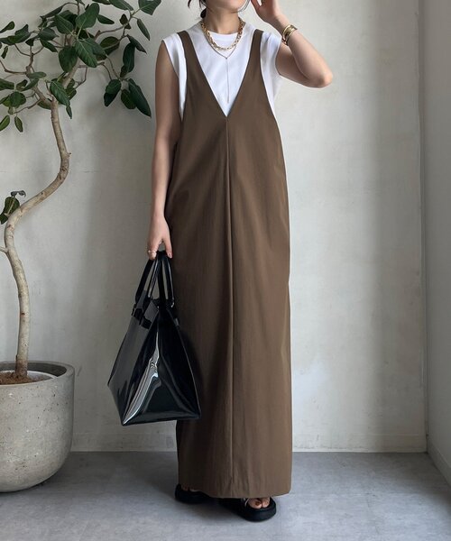 DouDou（ドゥドゥ）の「【WEB限定】接触冷感ジャンスカ（ワンピース・レディース・ベージュ/チャコールグレー/ブラック・FREE）」の22枚目の写真