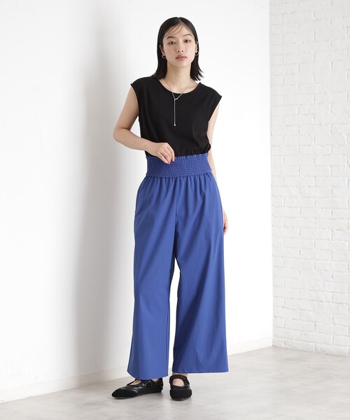 THE SHOP TK （ザ ショップ ティーケー ）の「ウエストシャーリングパンツ【撥水/接触冷感/UV/洗濯機OK】（その他パンツ・レディース・ベージュ/ブルー/ブラック・13/12）」の12枚目の写真
