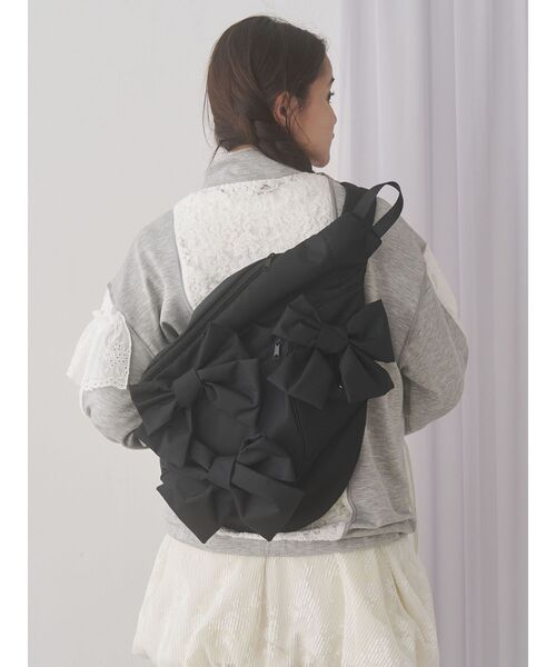 merry jenny ribbonワンショルダーバッグ ブラック　新品＆未使用 セール】ribbonワンショルダーバッグ（ショルダーバッグ
