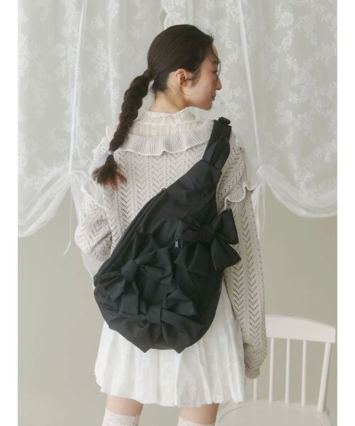 merry jenny ribbonワンショルダーバッグ ブラック　未使用 merry jenny ショルダーバッグ バッグ ribbonワンショルダー