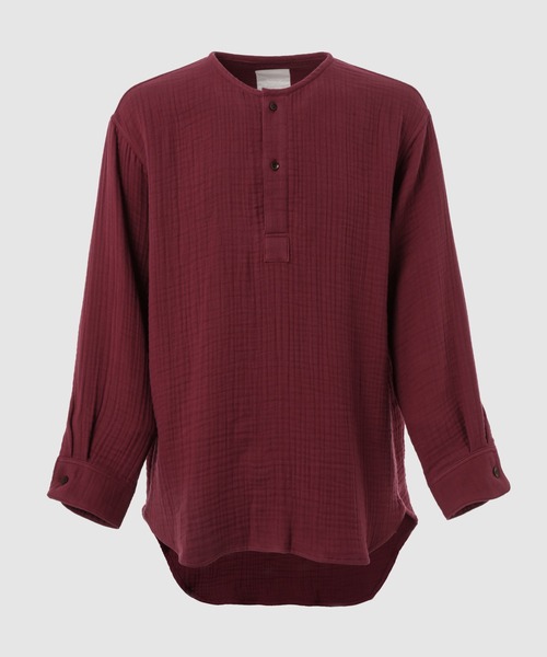WhoWhat（フーワット）の「6 LAYERS GAUZE HENRY NECK SHIRT（Tシャツ/カットソー・メンズ・チャコール/ネイビー/ワインレッド・M）」の3枚目の写真