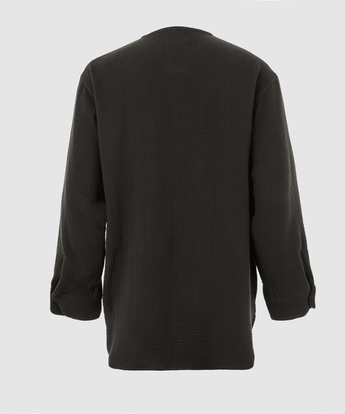 WhoWhat（フーワット）の「6 LAYERS GAUZE HENRY NECK SHIRT（Tシャツ/カットソー・メンズ・チャコール/ネイビー/ワインレッド・M）」の4枚目の写真
