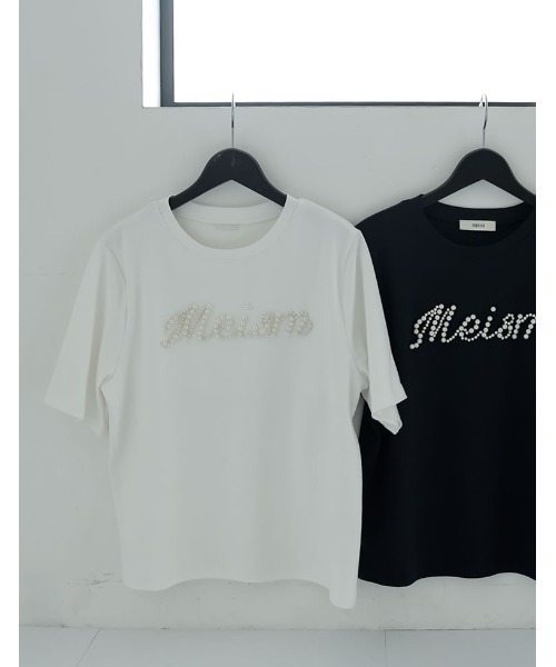 MEISM（ミズム）の「[MEISM by Re:EDIT][大きいサイズ有][UVカット][接触冷感][吸水][速乾]スムースコットンパールロゴTシャツ（Tシャツ/カットソー・レディース・ブラック/ホワイト・MEDIUM/LARGE/X-LARGE）」の16枚目の写真