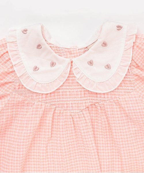 petit main(プティマイン)の「【WEB限定】衿ハート刺しゅうチュニック(チュニック・キッズ・オフホワイト/ピンク系その他/サックスブルー・90cm/80cm/130cm/120cm/110cm/100cm)」の8枚目の写真