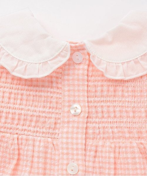 petit main(プティマイン)の「【WEB限定】衿ハート刺しゅうチュニック(チュニック・キッズ・オフホワイト/ピンク系その他/サックスブルー・90cm/80cm/130cm/120cm/110cm/100cm)」の12枚目の写真