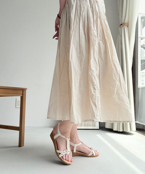 LUGG NAGG（ラグナグ）の「【軽量】バックバンドリゾートウェッジサンダル【簡単着脱】（サンダル・レディース・ブラック/ホワイト/ベージュ・M/L/LL/S）」の6枚目の写真