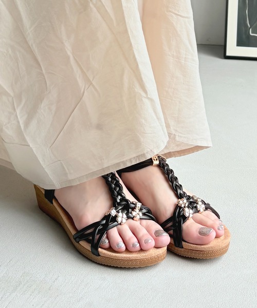 LUGG NAGG（ラグナグ）の「【軽量】バックバンドリゾートウェッジサンダル【簡単着脱】（サンダル・レディース・ブラック/ホワイト/ベージュ・M/L/LL/S）」の7枚目の写真