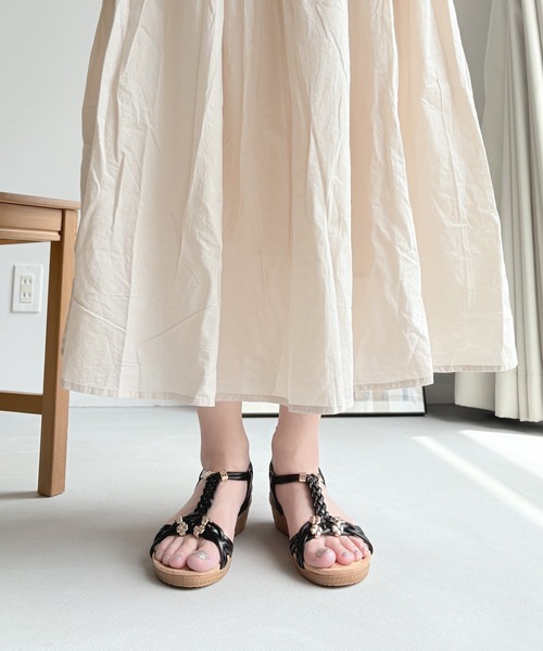 LUGG NAGG（ラグナグ）の「【軽量】バックバンドリゾートウェッジサンダル【簡単着脱】（サンダル・レディース・ブラック/ホワイト/ベージュ・M/L/LL/S）」の8枚目の写真