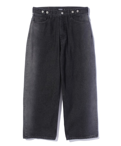 XLARGE(エクストララージ)の「SIDE FADED BAGGY DENIM PANTS(デニムパンツ・メンズ・ブラック/ブラウン/パープル・30inch/32inch/34inch/36inch)」の1枚目の写真