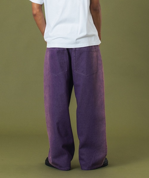 XLARGE(エクストララージ)の「SIDE FADED BAGGY DENIM PANTS(デニムパンツ・メンズ・ブラック/ブラウン/パープル・30inch/32inch/34inch/36inch)」の15枚目の写真