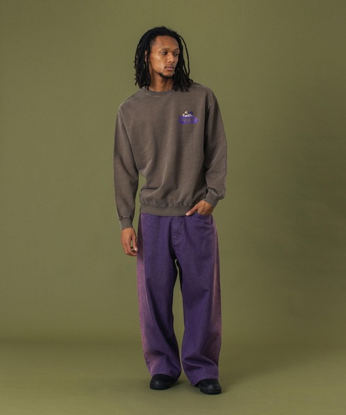 XLARGE(エクストララージ)の「SIDE FADED BAGGY DENIM PANTS(デニムパンツ・メンズ・ブラック/ブラウン/パープル・30inch/32inch/34inch/36inch)」の18枚目の写真