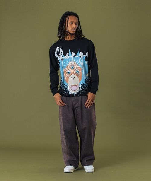 XLARGE(エクストララージ)の「SIDE FADED BAGGY DENIM PANTS(デニムパンツ・メンズ・ブラック/ブラウン/パープル・30inch/32inch/34inch/36inch)」の9枚目の写真