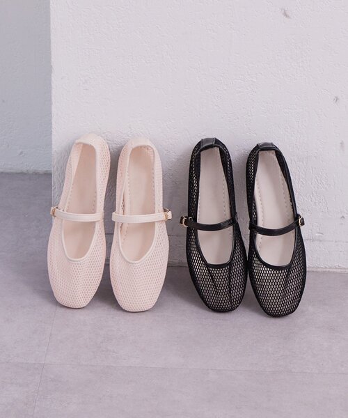 mystic（ミスティック）の「メッシュパンプス（パンプス・レディース・ブラック/アイボリー・22.5cm/24.5cm/23.5cm）」の4枚目の写真