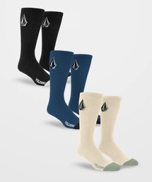 VOLCOM | 【VOLCOM/ボルコム】 Full Stone Mix Socks 3pk/ロゴ3足セットソックス（靴下）(ソックス/靴下)
