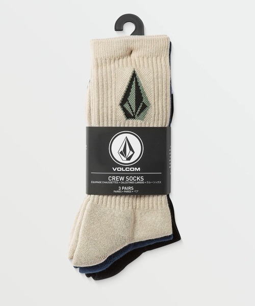 VOLCOM（ボルコム）の「【VOLCOM/ボルコム】 Full Stone Mix Socks 3pk/ロゴ3足セットソックス（靴下）（ソックス/靴下・メンズ・マルチ・FREE）」の3枚目の写真