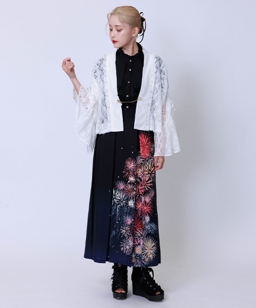 新品　未使用　未開封　axes femme 花火柄タックスカート　花火　スカート 花火柄タックスカート | axes femme | axes femme online shop