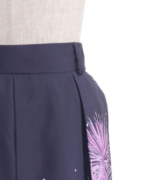 axes femme 花火柄タックスカート パープル 花火柄タックスカート | axes femme | axes femme online shop