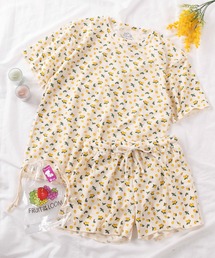 FRUIT OF THE LOOM（フルーツオブザルーム）の「【73】【Fruit of the Loom/フルーツオブザルーム】フルーツ柄 ワッフルTシャツ ＆ ショートパンツ  セットアップ ポーチ付き 3点セット（ルームウェア/パジャマ・メンズ）」