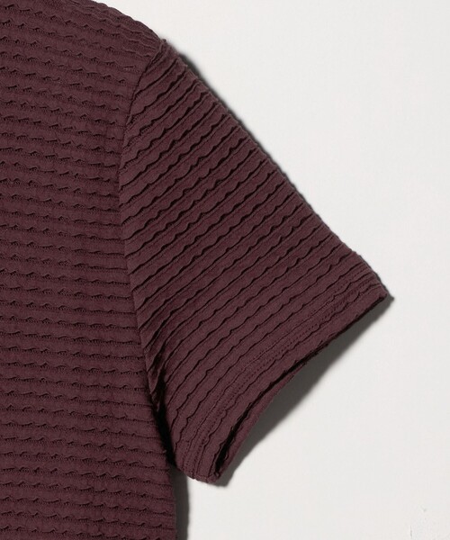 Steven Alan（スティーブンアラン）の「＜Steven Alan＞ウェイビー ジャージー ショートスリーブ Tシャツ（Tシャツ/カットソー・レディース・ワイン/オフホワイト/ネイビー・FREE）」の14枚目の写真