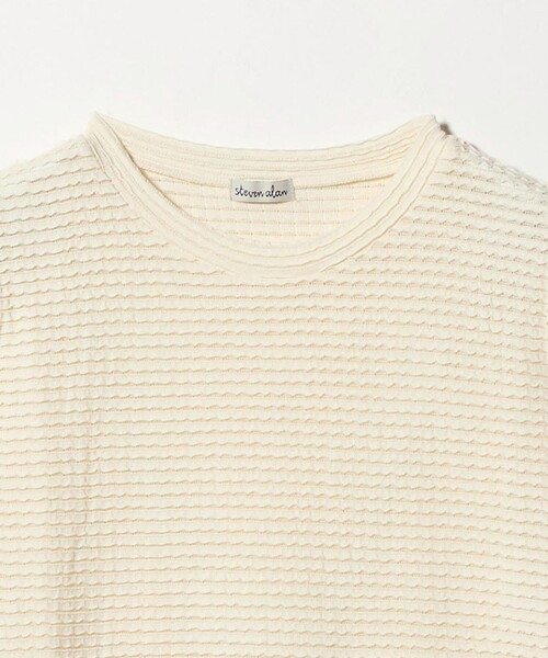 Steven Alan（スティーブンアラン）の「＜Steven Alan＞ウェイビー ジャージー ショートスリーブ Tシャツ（Tシャツ/カットソー・レディース・ワイン/オフホワイト/ネイビー・FREE）」の19枚目の写真