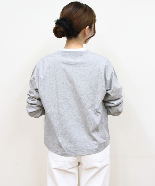 GYMPHLEX（ジムフレックス）の「Gymphlex/ジムフレックス　クルーネックプルオーバー　CREW NECK PULLOVER　GY-0486 HKT（ウィメンズ）（Tシャツ/カットソー・レディース・トップグレー/サックスブルー/ダークネイビー/ナチュラル・14）」の8枚目の写真
