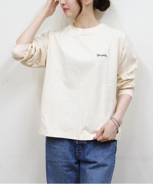 GYMPHLEX（ジムフレックス）の「Gymphlex/ジムフレックス　クルーネックプルオーバー　CREW NECK PULLOVER　GY-0486 HKT（ウィメンズ）（Tシャツ/カットソー・レディース・トップグレー/サックスブルー/ダークネイビー/ナチュラル・14）」の10枚目の写真