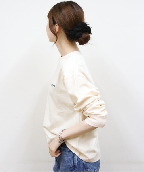 GYMPHLEX（ジムフレックス）の「Gymphlex/ジムフレックス　クルーネックプルオーバー　CREW NECK PULLOVER　GY-0486 HKT（ウィメンズ）（Tシャツ/カットソー・レディース・トップグレー/サックスブルー/ダークネイビー/ナチュラル・14）」の11枚目の写真