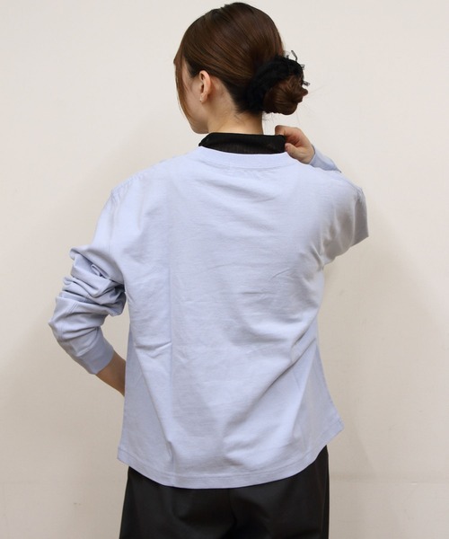 GYMPHLEX（ジムフレックス）の「Gymphlex/ジムフレックス　クルーネックプルオーバー　CREW NECK PULLOVER　GY-0486 HKT（ウィメンズ）（Tシャツ/カットソー・レディース・トップグレー/サックスブルー/ダークネイビー/ナチュラル・14）」の20枚目の写真