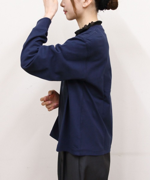 GYMPHLEX（ジムフレックス）の「Gymphlex/ジムフレックス　クルーネックプルオーバー　CREW NECK PULLOVER　GY-0486 HKT（ウィメンズ）（Tシャツ/カットソー・レディース・トップグレー/サックスブルー/ダークネイビー/ナチュラル・14）」の14枚目の写真