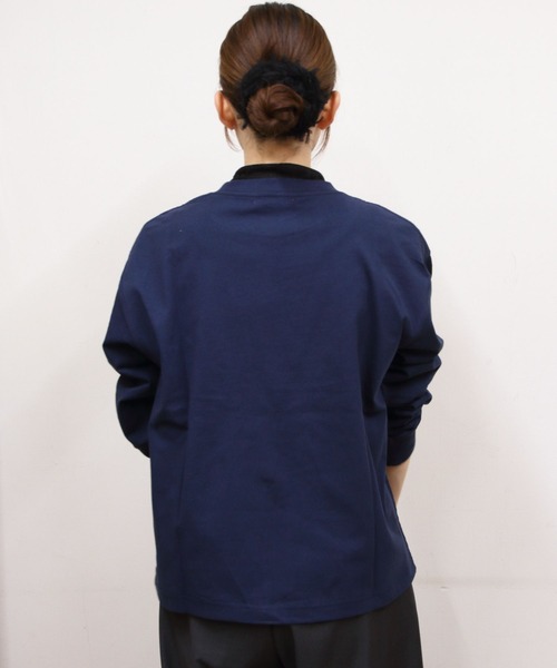 GYMPHLEX（ジムフレックス）の「Gymphlex/ジムフレックス　クルーネックプルオーバー　CREW NECK PULLOVER　GY-0486 HKT（ウィメンズ）（Tシャツ/カットソー・レディース・トップグレー/サックスブルー/ダークネイビー/ナチュラル・14）」の15枚目の写真