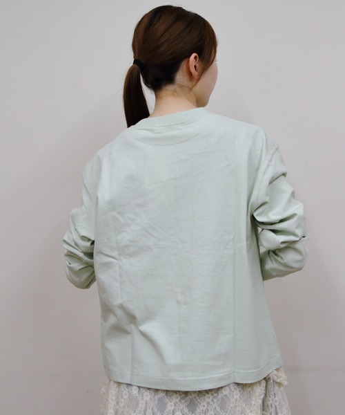 GYMPHLEX(ジムフレックス)の「Gymphlex/ジムフレックス クルーネックプルオーバー CREW NECK PULLOVER GY-C0486 HKT(ウィメンズ)(Tシャツ/カットソー・レディース・トップグレー/サックスブルー/ダークネイビー/ナチュラル/ホワイト/ライトグリーン/レッド・14)」の19枚目の写真
