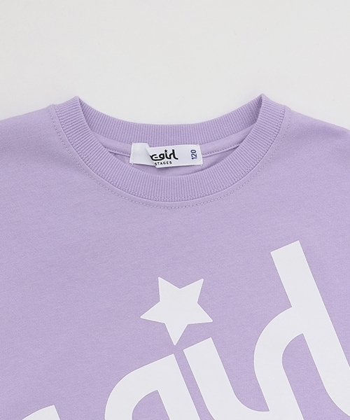 X-girl Stages(エックスガールステージス)の「【TBSドラマ フェイクマミー 着用アイテム】ビッグロゴ半袖Tシャツ(Tシャツ/カットソー・キッズ・ホワイト/ブラック/ラベンダー・80cm/90cm/110cm/120cm/130cm/140cm/100cm)」の7枚目の写真