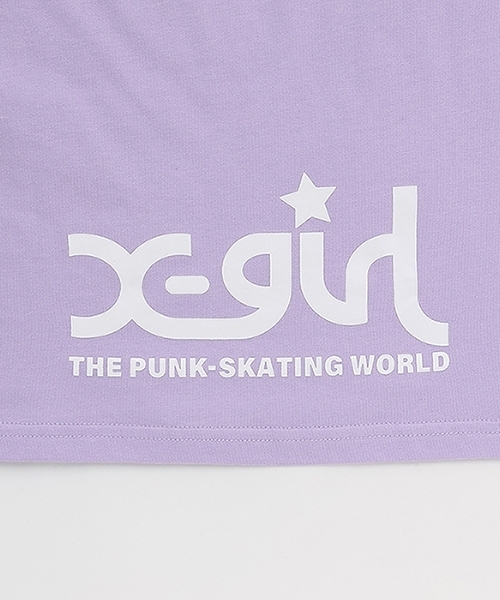 X-girl Stages(エックスガールステージス)の「【TBSドラマ フェイクマミー 着用アイテム】ビッグロゴ半袖Tシャツ(Tシャツ/カットソー・キッズ・ホワイト/ブラック/ラベンダー・80cm/90cm/110cm/120cm/130cm/140cm/100cm)」の5枚目の写真