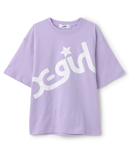 X-girl Stages(エックスガールステージス)の「【TBSドラマ フェイクマミー 着用アイテム】ビッグロゴ半袖Tシャツ(Tシャツ/カットソー・キッズ・ホワイト/ブラック/ラベンダー・80cm/90cm/110cm/120cm/130cm/140cm/100cm)」の8枚目の写真
