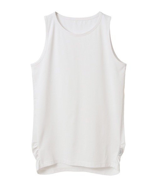 Julier Yoga and Relax（ジュリエヨガアンドリラックス）の「Julier (定番)Ecocoべア天竺タンクトップ（タンクトップ・レディース・ピンク/ホワイト/ネイビー・1/0）」の2枚目の写真