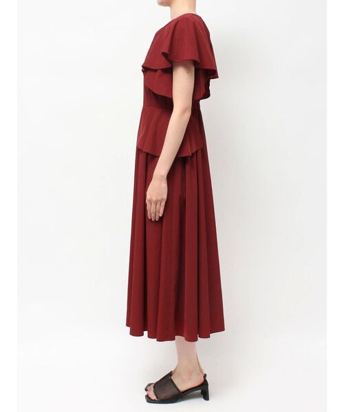 TONAL（トーナル）の「フリルペプラムワンピース（ワンピース・レディース・ライトブルー/レッド/ブラウン・MEDIUM）」の19枚目の写真