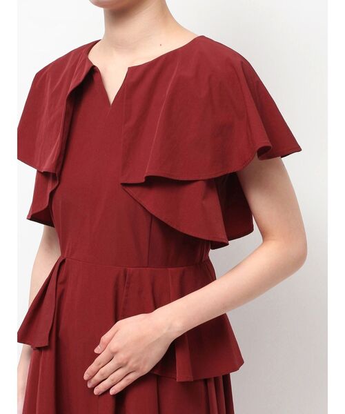 TONAL（トーナル）の「フリルペプラムワンピース（ワンピース・レディース・ライトブルー/レッド/ブラウン・MEDIUM）」の22枚目の写真