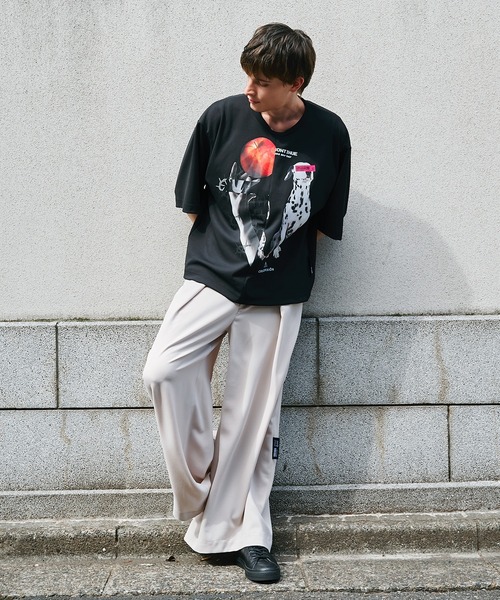 SHAREEF（シャリーフ）の「【SHAREEF】APPLE×DOG TEE（Tシャツ/カットソー・メンズ・ホワイト/ブラック・1/2）」の4枚目の写真